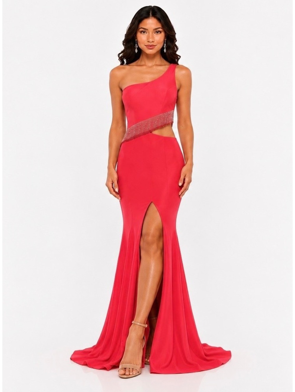 New Rachel Allan 70168 Watermelon Dress Size 6